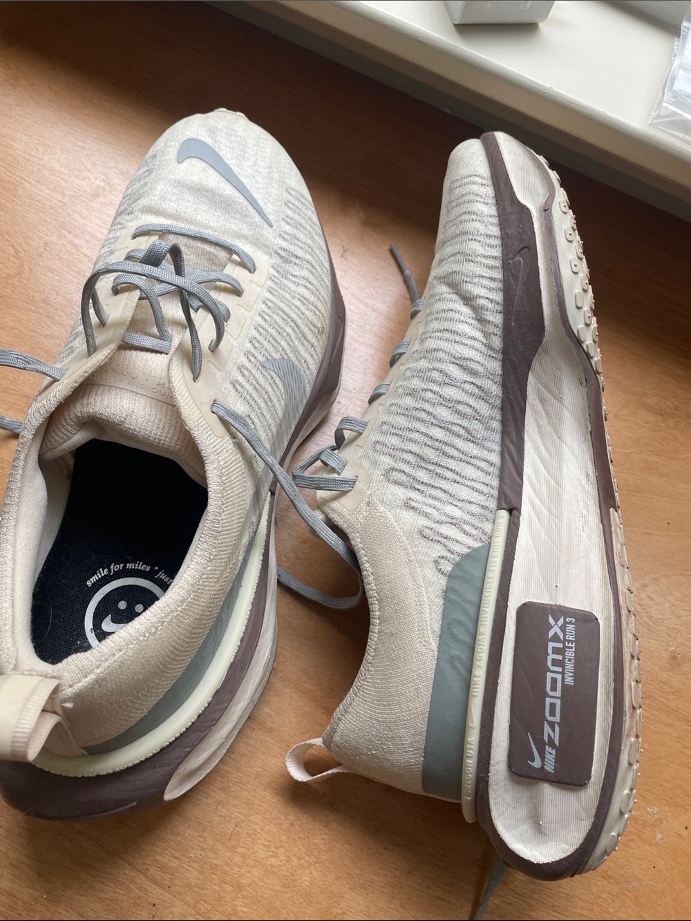 Nike Men’s Running Shoes - Light Beige and Gray